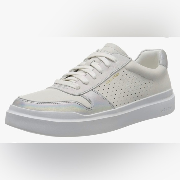 Cole Haan Women's Grandpro Rally Court Sneaker Optic White/Perf/Iridescence - Picture 1 of 9